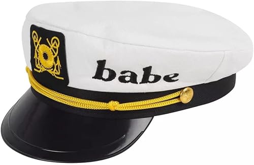 Nautical Bachelorette Party Captain Hat – Bridesmaid BABE Hat – Exquisite Design Sailor Hat – Comfortable and Durable Material – For Bachelorette Party, Bridal Shower, Costume Party, Themed Party
