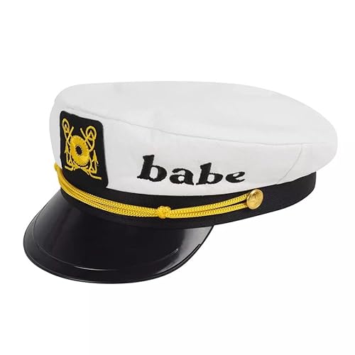 Nautical Bachelorette Party Captain Hat – Bridesmaid Babe Hat – Exquisite Design Sailor Hat – Comfortable And Durable Material – For Bachelorette Party, Bridal Shower, Costume Party, Themed Party #TOP2