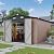 Aoxun 10x12 Shed with Brown Floor Galvanized Steel Outdoor Storage Shed Metal Garden Shed with Moisture-Proof Floor & Ventilation, Sloped Roof for Bike/Generator/Tool Storage (Brown Floor Included)