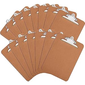 Clipboards, HERKKA 15 Pack Hardboard Office Clipboards Butterfly Clipboards Standard A4 Letter Size, ECO Friendly
