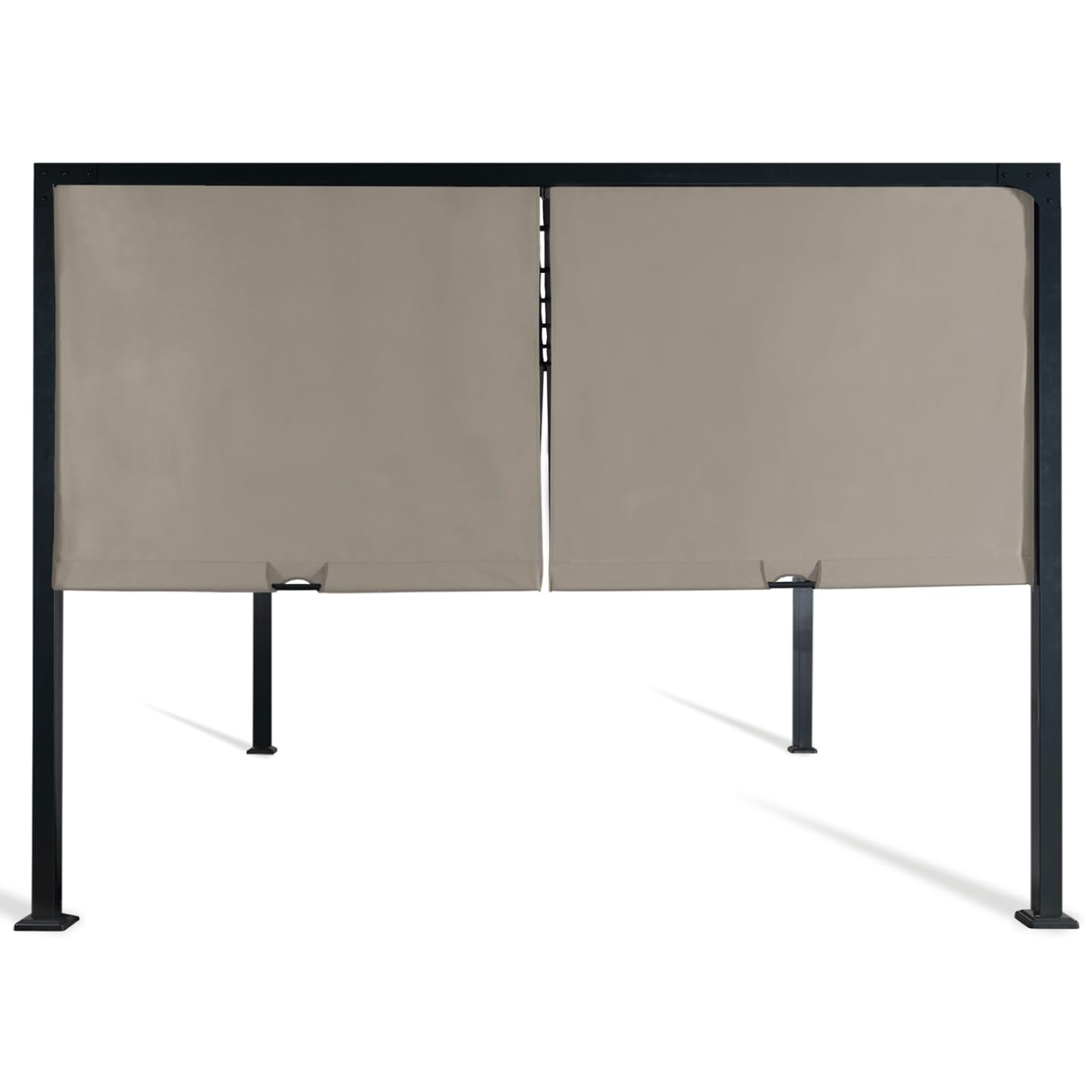 IDMarket - Pérgola, deslizante, 2 paneles, 3 x 4 m, mirador de jardín, lona, topo