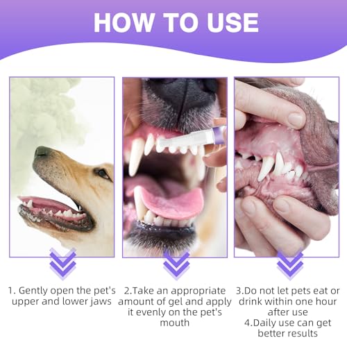 Asheyya 4PCS Pet Gel Pen, Eliminate Bad Breath Oral Repair Gel Pen for Dog Cat, White, 1 count (Pack of 4) - Image 4