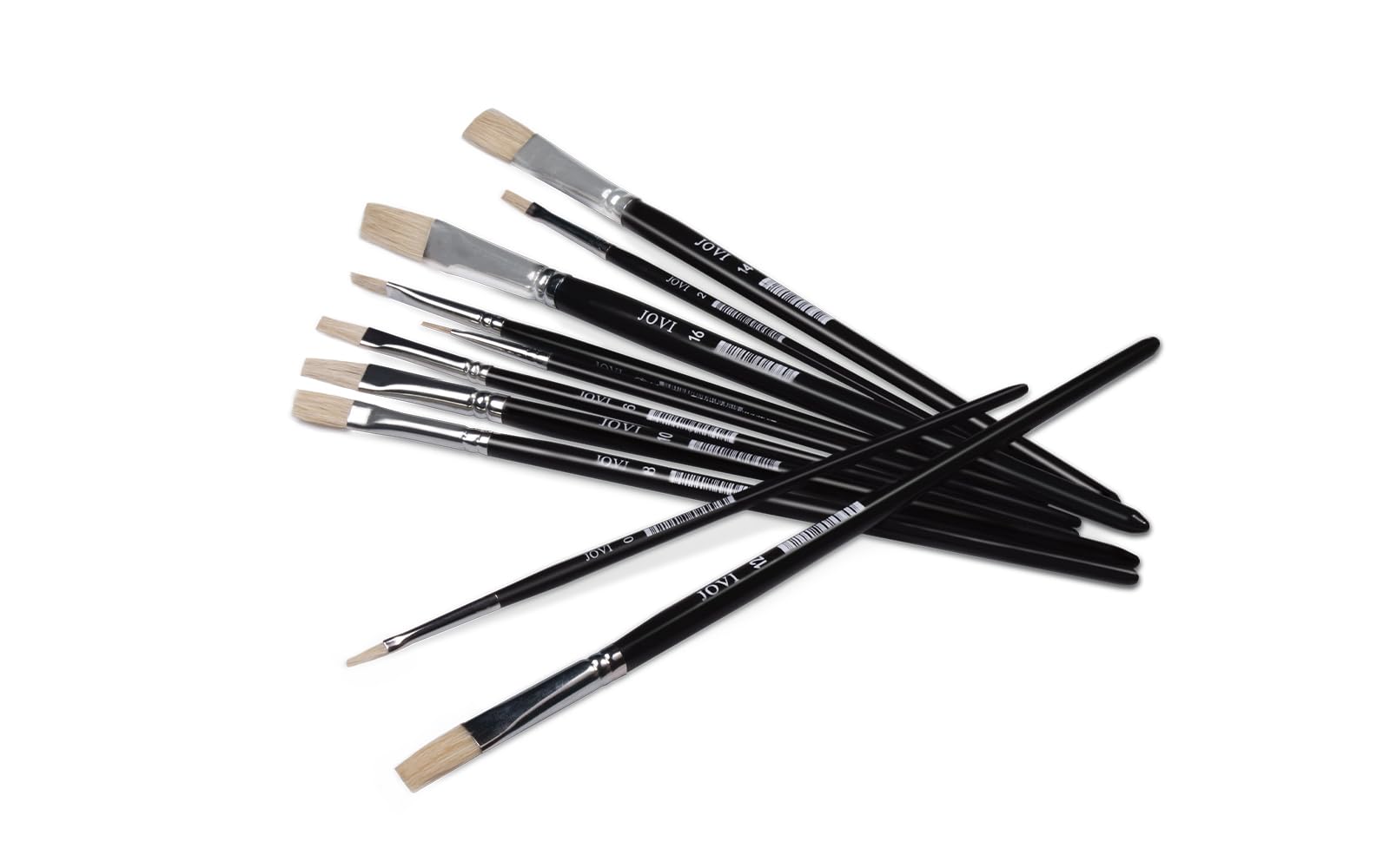 6 Pinceaux À Pochoir En Bois, Pinceaux À Poils Naturels, Pour Peinture