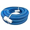 POOLMAVEN Heavy-Duty Manual Pool Vacuum Hose, 50 Ft x 1-1/2”, Kink-Free Swivel Cuff, Professional Grade Spiral-Wound Design, UV & Chemical Resistant for Inground & Above Ground Pools, Made in USA