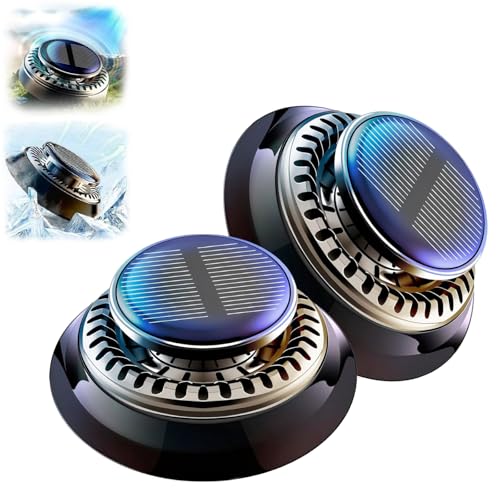 2PCS Electromagnetic Car Snow Removal Device,2025 New Electromagnetic Molecular Interference Antifreeze Snow Removal Instrument, Car Air Freshener, Solar Powered Auto Rotary, Portable Car Diffuser