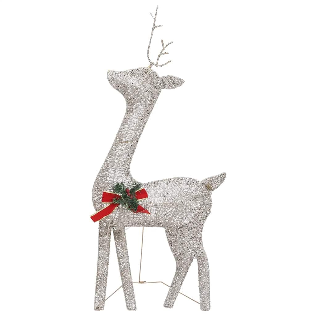 Weihnachtsdeko LED Rentiere 270x7x90 cm Golden Warmweiß mit 90 energieeffizienten LEDs für festliche Außen- und Innendekoration, wetterfestes Design, USB-Anschluss