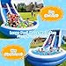 22FT Tropical Inflatable Water Slide with Pool, Blue Heavy-Duty Kids Water Slide with Blower, Wet & Dry Use Outdoor Water Park for Backyard Summer Fun