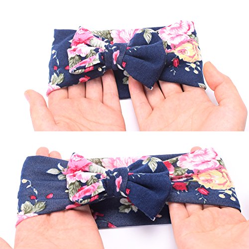 Newborn Receiving Blanket Headband Set Flower Print Baby Swaddle Receiving Blankets Galabloomer