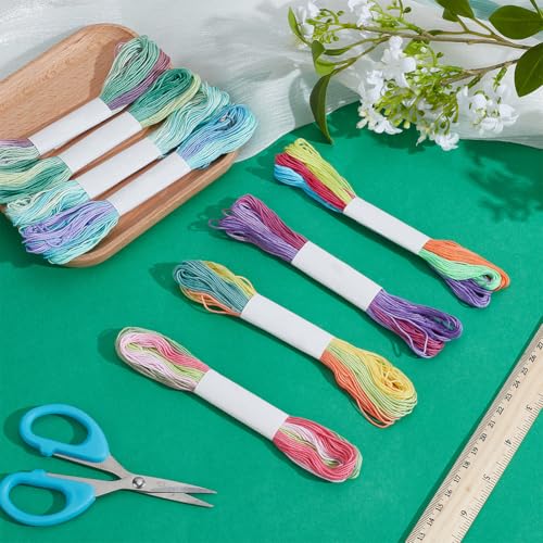 Hilos Sashiko Algodón Multicolor 8 piezas 20 m cada uno miniatura 5