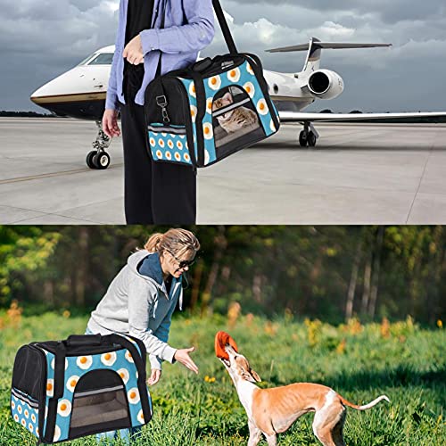 Sac de transport chat et chien portable bleu approuvé avion - 8