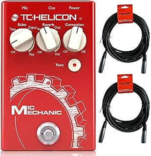 TC Helicon Mic Mechanic 2 Vocal Effects Pedal with (2) 20' XLR Cables