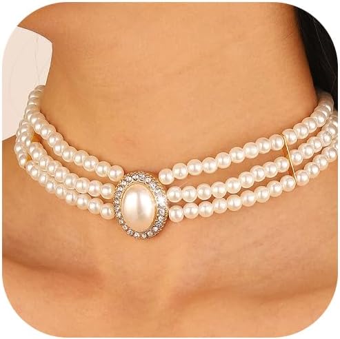 Multilayer Boho Pearl Choker Necklace with Kuwait Ubuy