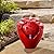 Teamson Home Outdoor Pot Fountain with LED Lights and Pump, Floor Water Fountain for Patio, Garden, Backyard, Decking Home Décor, 16.93 Inch Height, Red
