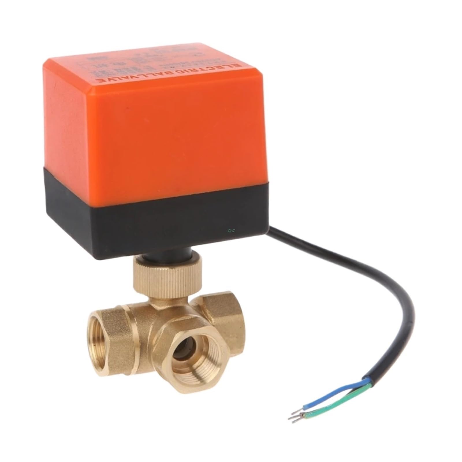 Valve motorisée Vanne à boisseau sphérique motorisée 1/2", 3/4", 1", 1-1/4", 1-1/2", 2", vanne à boisseau sphérique électrique en laiton à 3 fils et 2 commandes, vanne à boisseau sphérique motorisée à