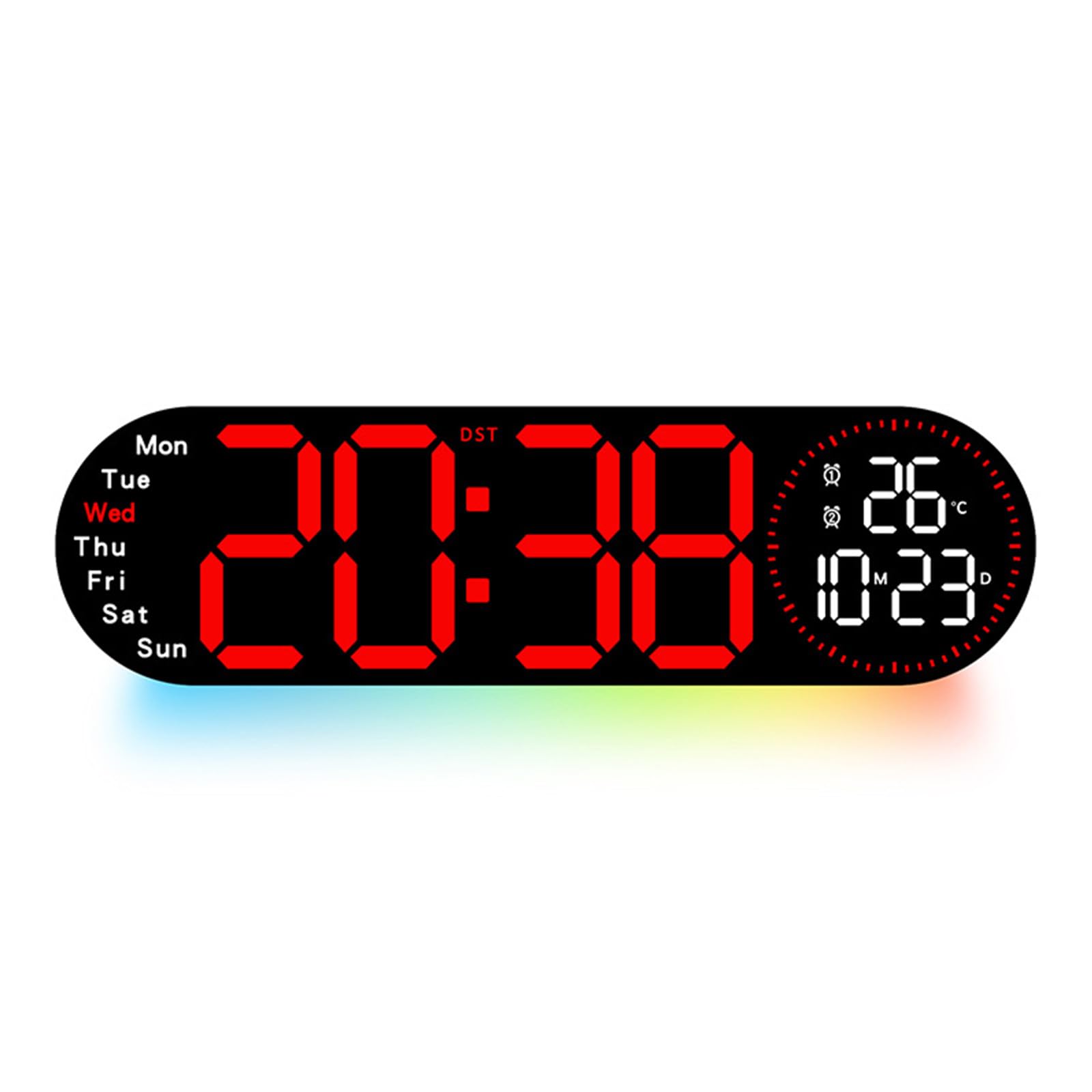 Tsophreniq Modern LED Digital Clock Digital Alarm Clock with Adjustable Brightness and Volumes Perfect for Travel and Home Use Alarm