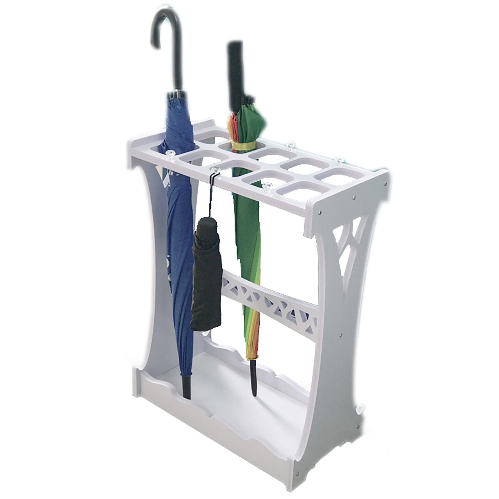 Porte-parapluie étanche en bois blanc pour entrée de maison et hôtel