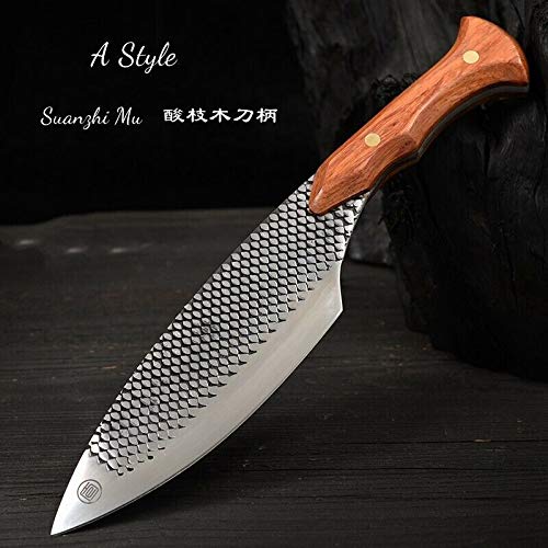 GLW Sword Koi Fish Kitchen Knife Stainless Steel San Mai III Blade Hand Polishing (Suanzhi Mu)
