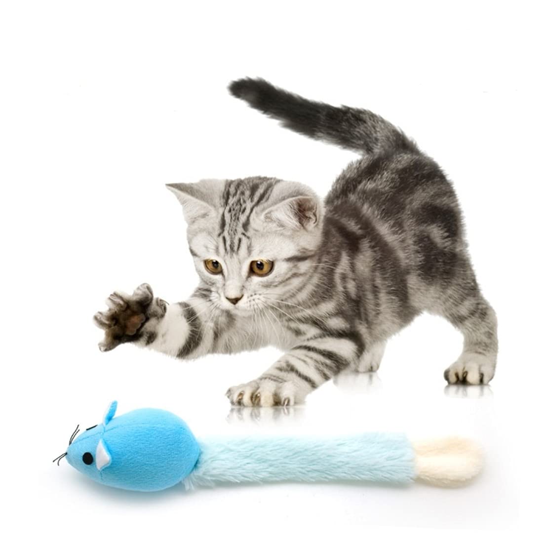 BUSHIKO Cat Kitten Pet Soft Mouse Mice Activity Toy Play Fun Training Blue (B09JDGCBR3) Amazon Price History, Amazon Price Tracker