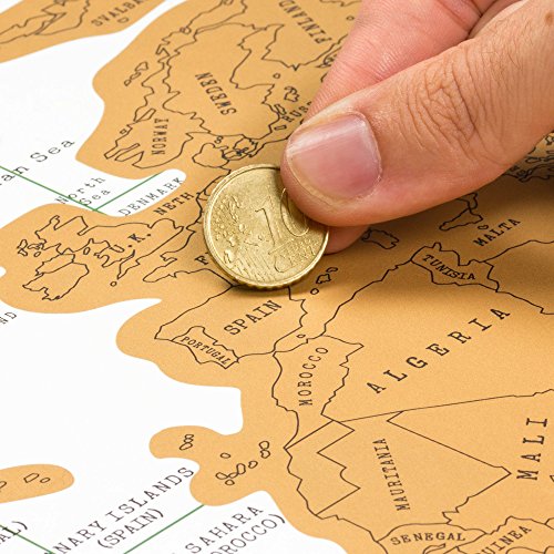 Mappa Mundi Multicolore per grattare e Recordar i