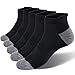 VoJoPi 5 Paires Chaussette Hommes de Sport, Chaussettes Basses Respirantes pour Running, Anti-Ampoules, Taille 39-46, Noir