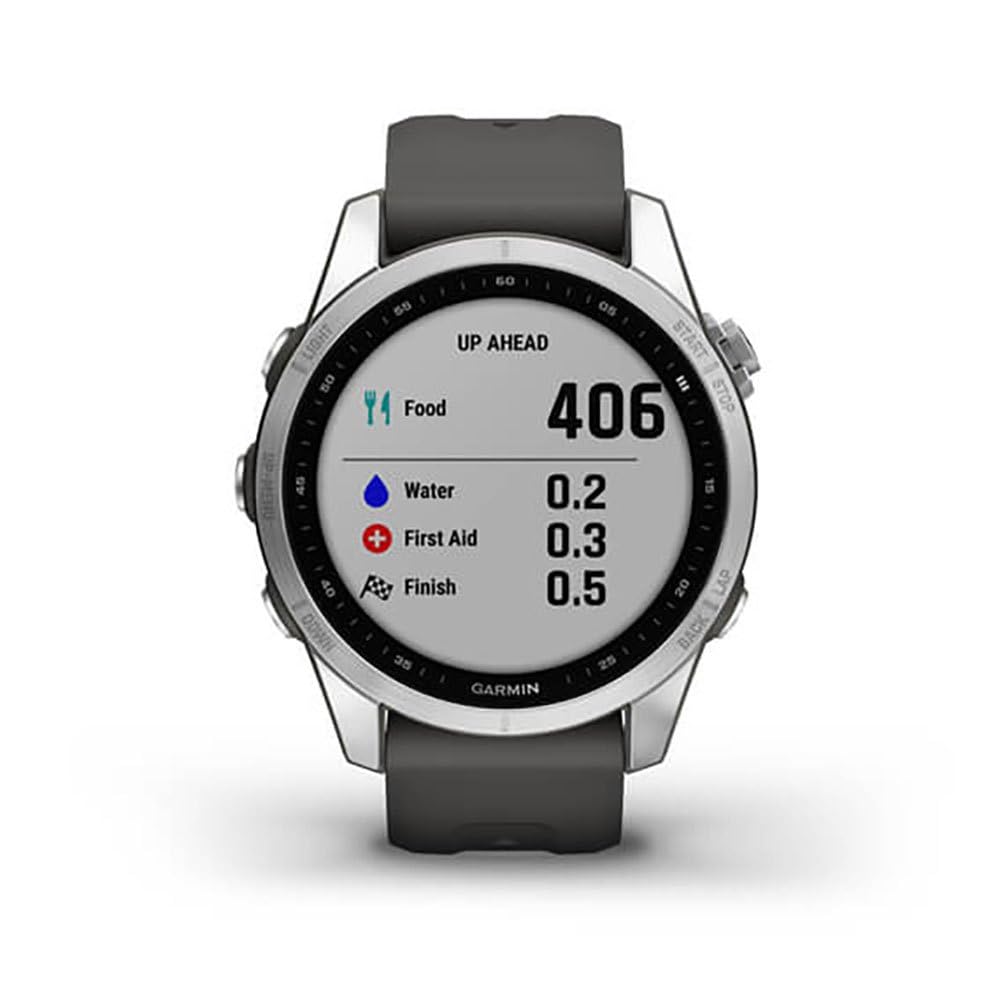 Garmin fenix 7 – GPS-Multisport-Smartwatch mit Farbdisplay und Touch-/Tastenbedienung, TOPO-Karten, über 60 vorinstallierte Sport-Apps, Garmin Music und Garmin Pay. Verschiedene Varianten zur Auswahl.
