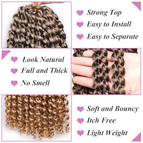 Samtress 12 Inch Passion Twist Hair 7 Packs Ombre Color Bohemian Water Wave Passion Twists Braiding Hair Butterfly Locs - Image 3