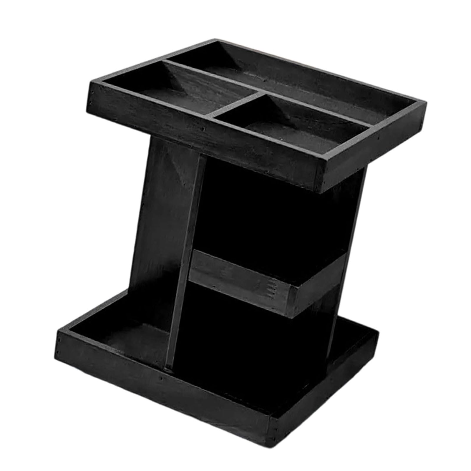 Piceioep Layered Rotating Vanity Organizers Shelf 360 Degree Turn Wood Construction for Easy Beauty Product Access Efficient Multiple Layer Cosmetic Rack