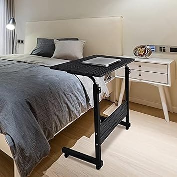 Adjustable Mobile Table Laptop Table Notebook Desk (Black)