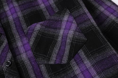 Image of SANGTREE Long Sleeved Flannel Shirt Button Down Plaid Shirts