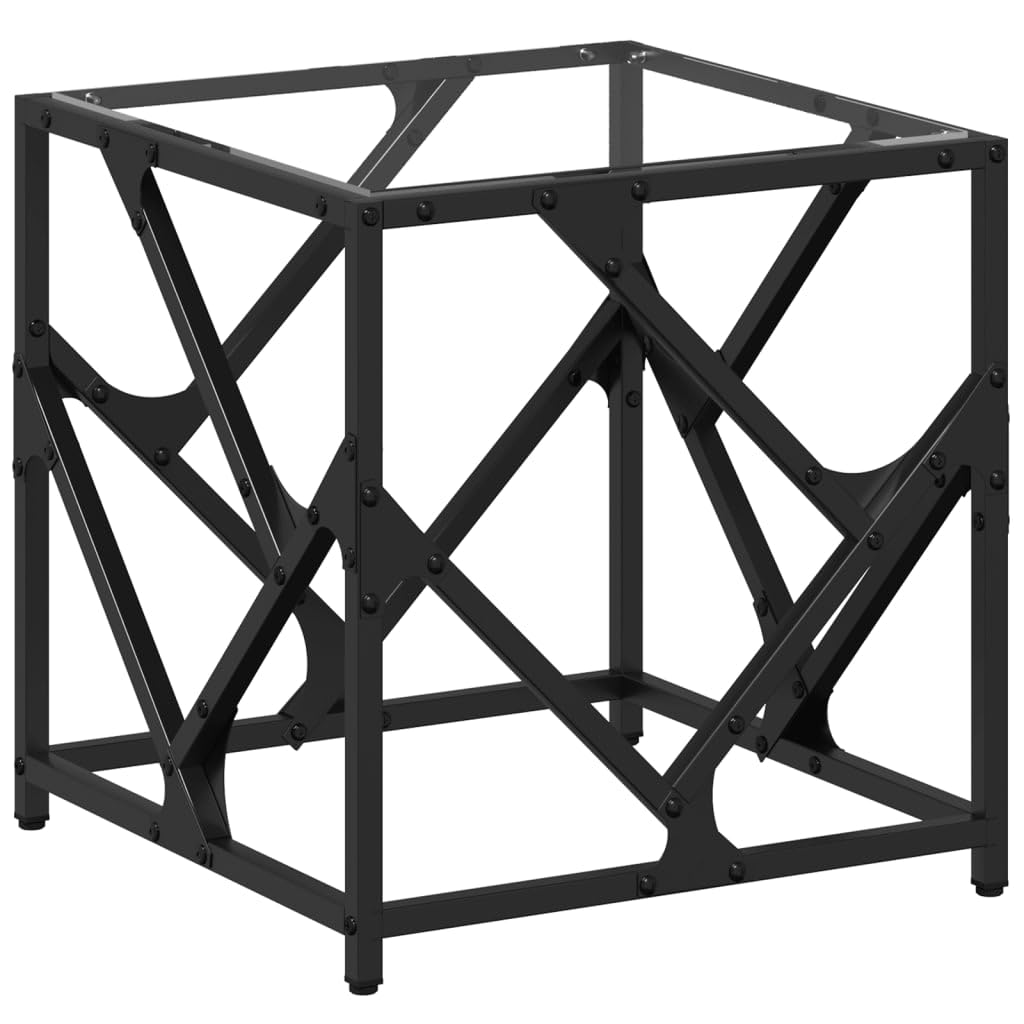 Table basse avec dessus en verre transparent 40x40 table d'appoint de salon