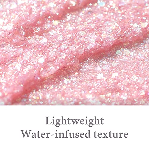 Flynn Lightcatcher Liquid Glitter Eyeshadow | Long Lasting, Quick Drying, Lightweight Water Texture, No Fall-Out | K Beauty High-Impact Eye Looks (04 Ivory Light) 0.12Oz #TOP6