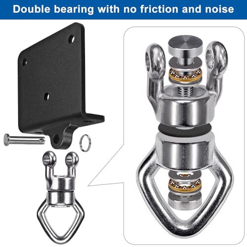 SELEWARE Punching Bag Hanger with Bearings Heavy Bag Beam Mount Hardware 360° Rotation Boxing Bag Hanger I Beam Heavy Bag Hanger Beam Mount Hooks with Carabiner for Hanging Heavy Punching Bag Sandbag by SELEWARE - Image 6