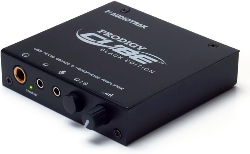 AUDIOTRAK Prodigy CUBE BLACK EDITION External USB Sound Card Dual Headphone Amplifier