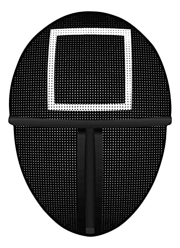 SM407 Máscara de esgrima quadrada de cartão conjunto de lula inspirado ideal para jogos de festa temática de sobrevivência e fãs