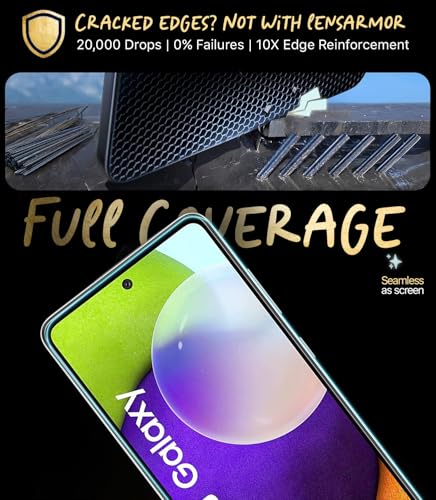 Image of Lensarmor Compatible with Samsung Galaxy M31s / A51 / A52 Screen Protector (1 Pack) - Premium 9H Tempered Glass, Military-Grade Protection, HD Clear Display, Anti-Fingerprint & Case-Friendly Fit