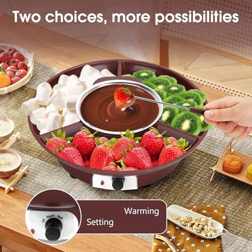 Olla eléctrica para fondue de chocolate de acero inoxidable miniatura 4