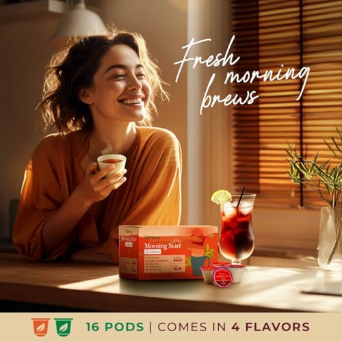 Image of Gya Tea Co Morning Start Tea Pod Collection Gift Set (16 Count) - Different Flavors Assorted Variety Pack
