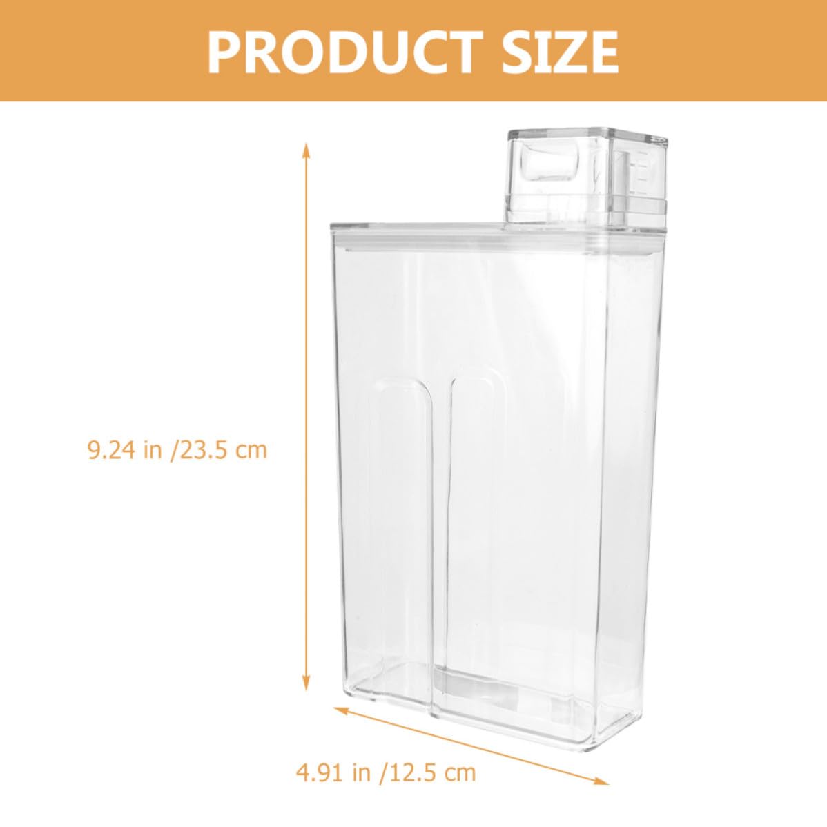 jojofuny Contenitore Dispenser da Parete in Pet per Detersivo Lavatrice 2 Pezzi Chiusura Ermetica e Capacità Grande per Lavanderia e Cucina