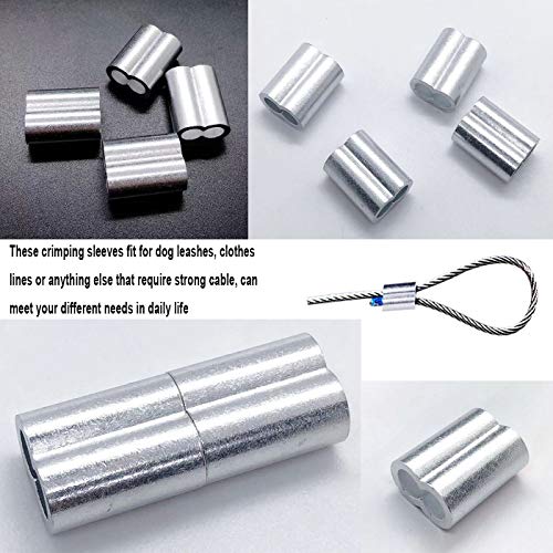 Luckkyme GHJUY Aluminum Crimping Loop Sleeve Cable Crimp For 3/8 Inch Diameter Double Ferrule Wire Rope And Cable  thumb #4