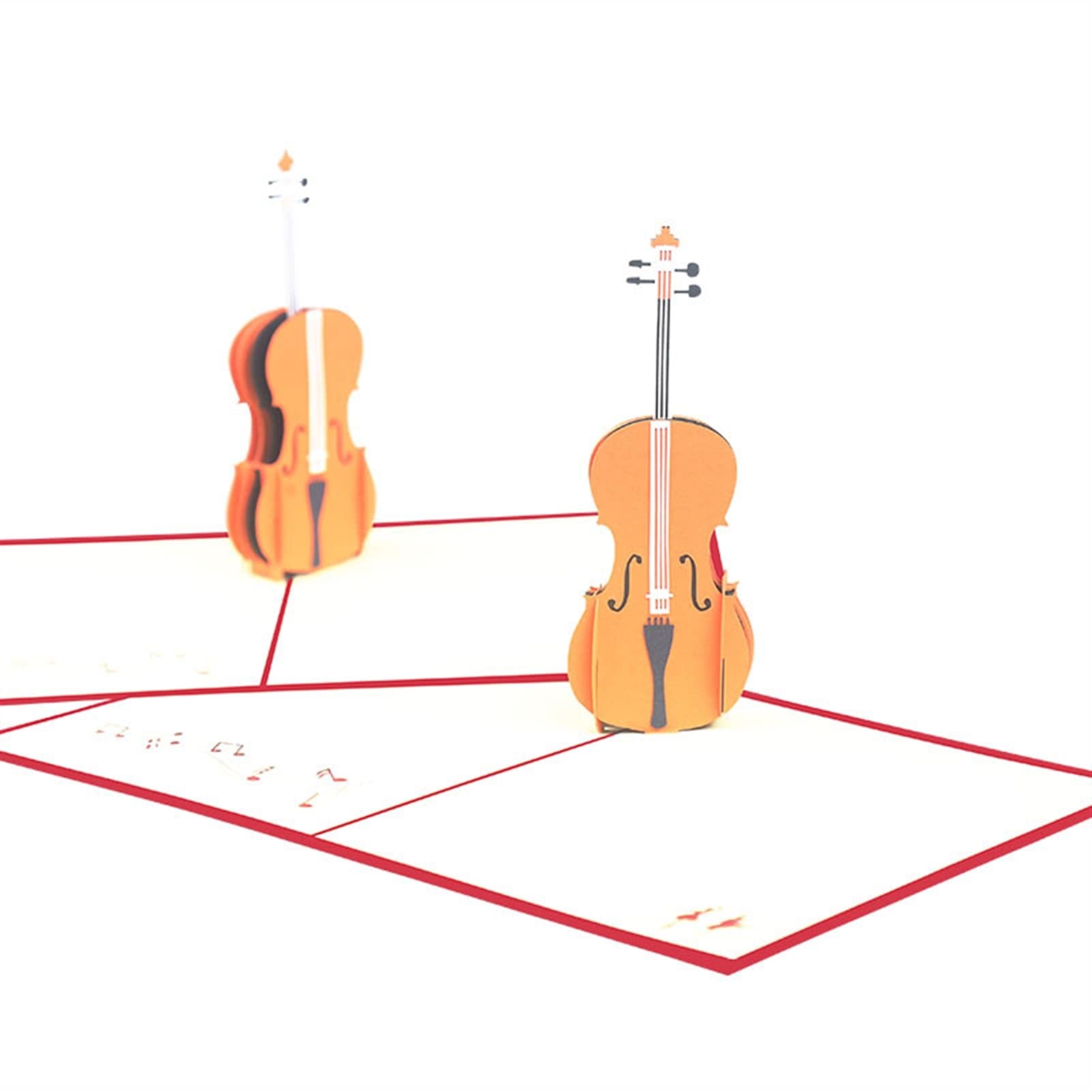 Karty okolicznościowe festiwal błogosławieństwo 3D ręcznie robione instrumenty muzyczne skrzypce papier zaproszenie kartki pocztowa kartka urodzinowa przyjęcie kreatywny prezent 10 szt. kart podarunkowych