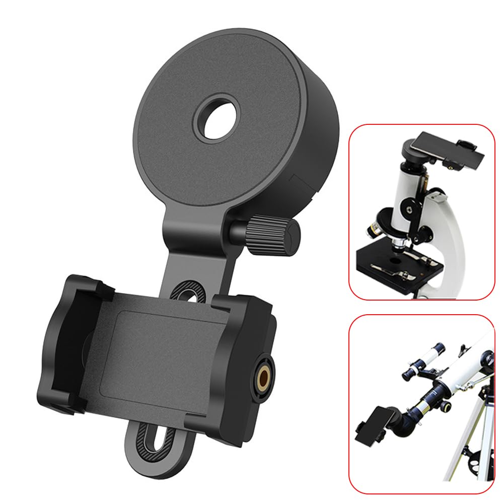 Smartphone Telescope Adater, Univsesal Adjustable Smartphone Telescope Adater, Univsesal Phone Mount Compatiable with Monoculars, Binoculars, Telescope, Spotting Scope, Microscope