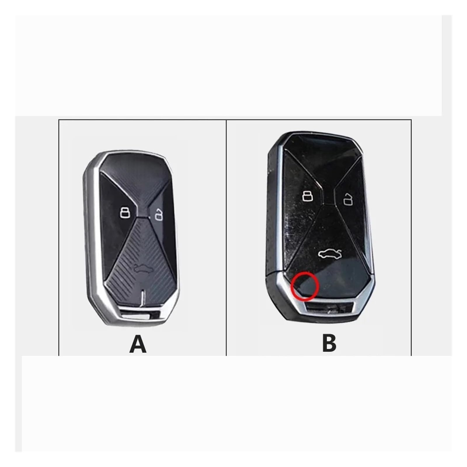Compatible con Cowin Auto Kaiyi Kunlun IHD R 300 500 EV, funda de aleación de zinc for llave de coche, funda for mando a distancia, llavero, accesorios interiores(STYLE 11)