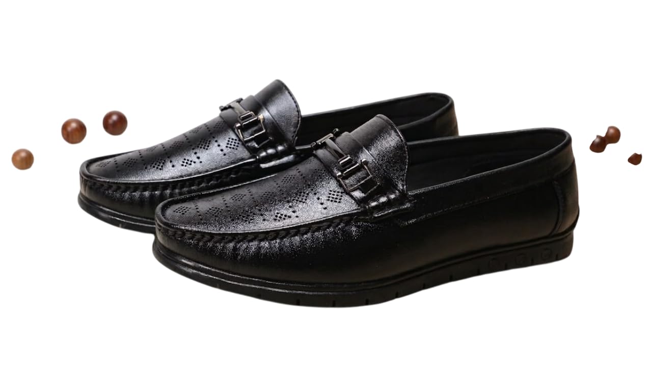 Classic Driving Loafer, Full-Grain Leather, Slip-On, Perforated, Non-Slip Sole, Men's-picture-49