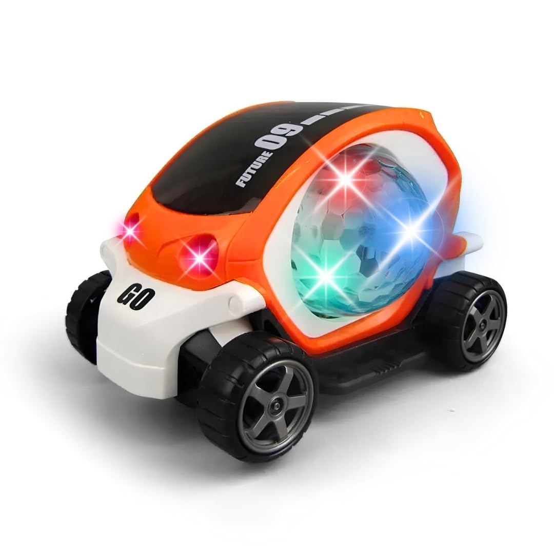 HASTAP Plastic 360 Degree Rotating Stunt Car Bump and Go Action Car with 4D Lights & Sounds Musical Car Battery Operated Toy for Kids - Multicolor (Pack of 1) (B0CHYWDGXK) Amazon Price History, Amazon Price Tracker