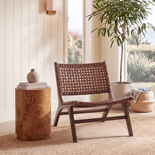 Sillón diseño tejido contemporáneo Marrón miniatura 2