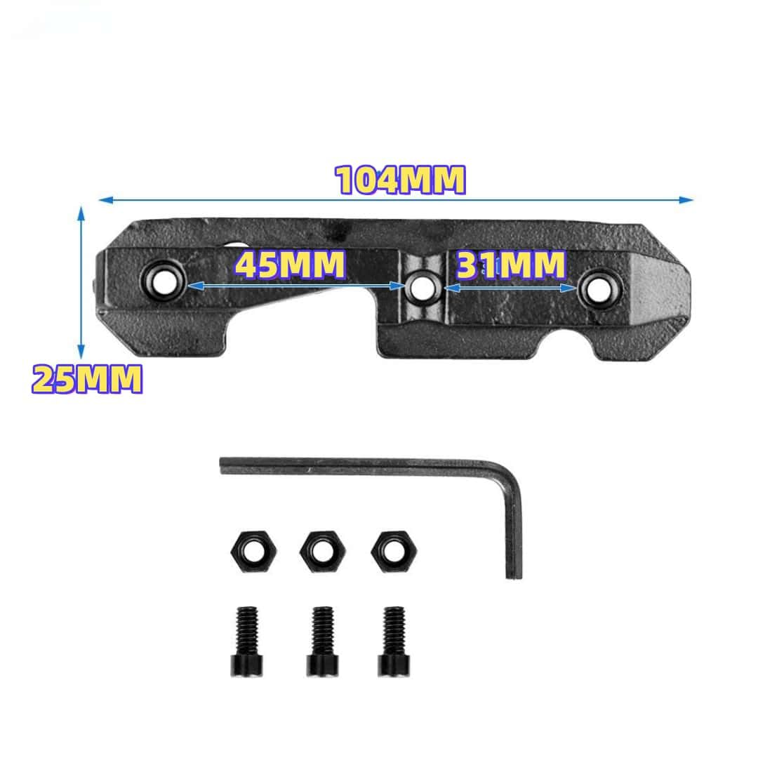 Boulon Robuste en Acier de Rail de Plaque de Montage latérale en Queue d'aronde pour AK 47/74 Saiga et Autres séries