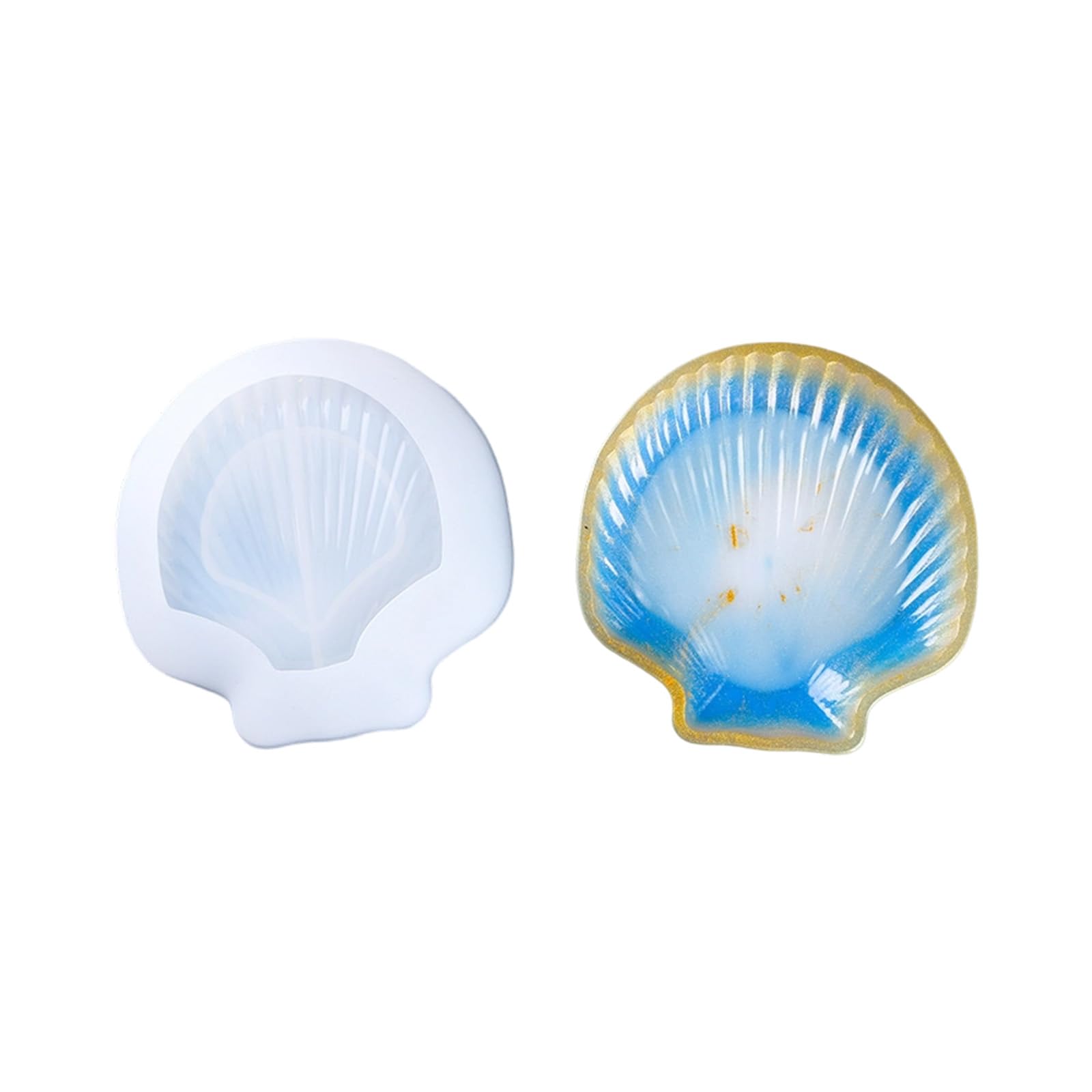 Kalttoy Marine Theme Resin Tray Silicone Mold Food Grade Silicone Crafting Tool for Resin Casting Jewelry Tray Mold