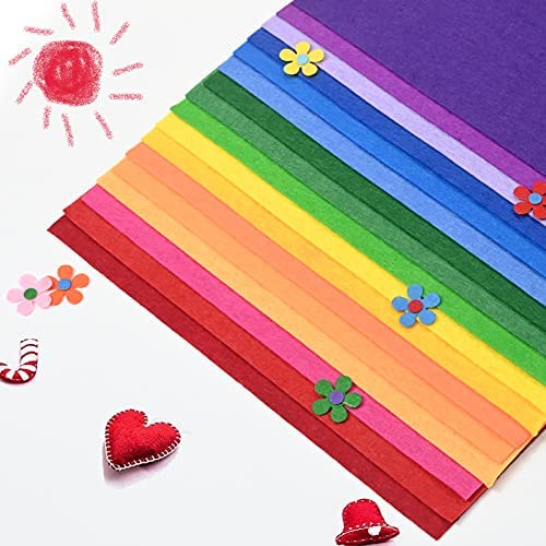 60 Farben Filzstoff Set - 20x30cm Bastelfilz Für Kinder & DIY Projekte