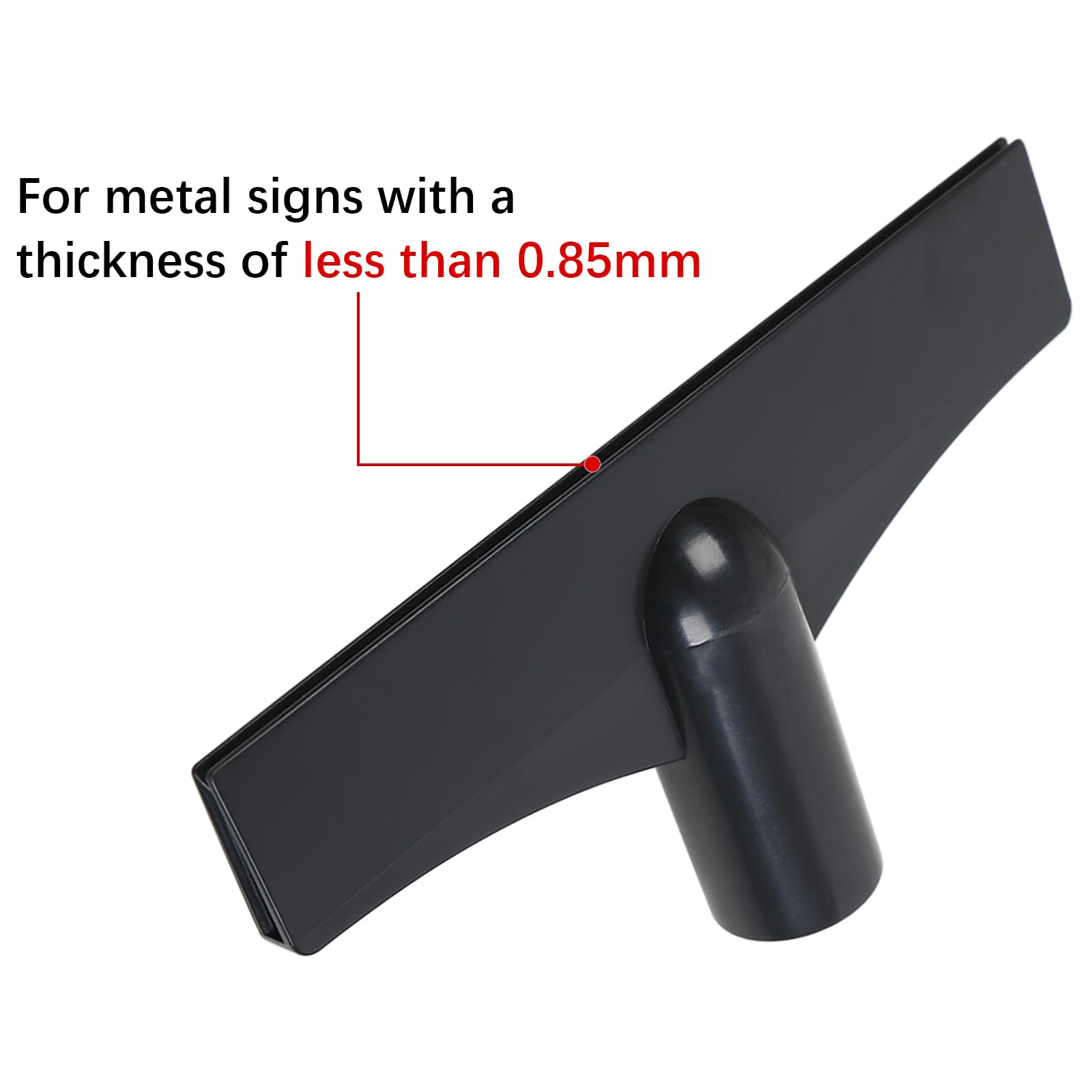 Lot de 2 piquets de signalisation de 122 cm - Noir - Étanche - En métal - Pour jardin, cour, pelouse, uniquement pour panneaux en aluminium