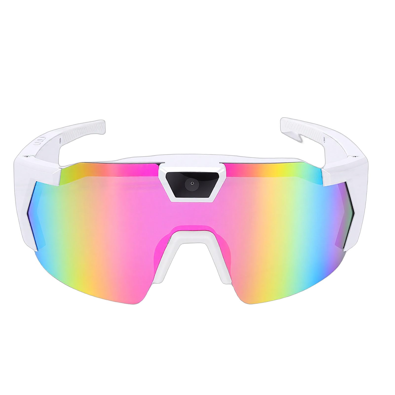 Occhiali Ciclismo Intelligenti con Fotocamera WiFi Lenti Colorate Occhiali Sole Sportivi polarizzati Smart 1080P 12MP Registrazione Video HD Controllo App per